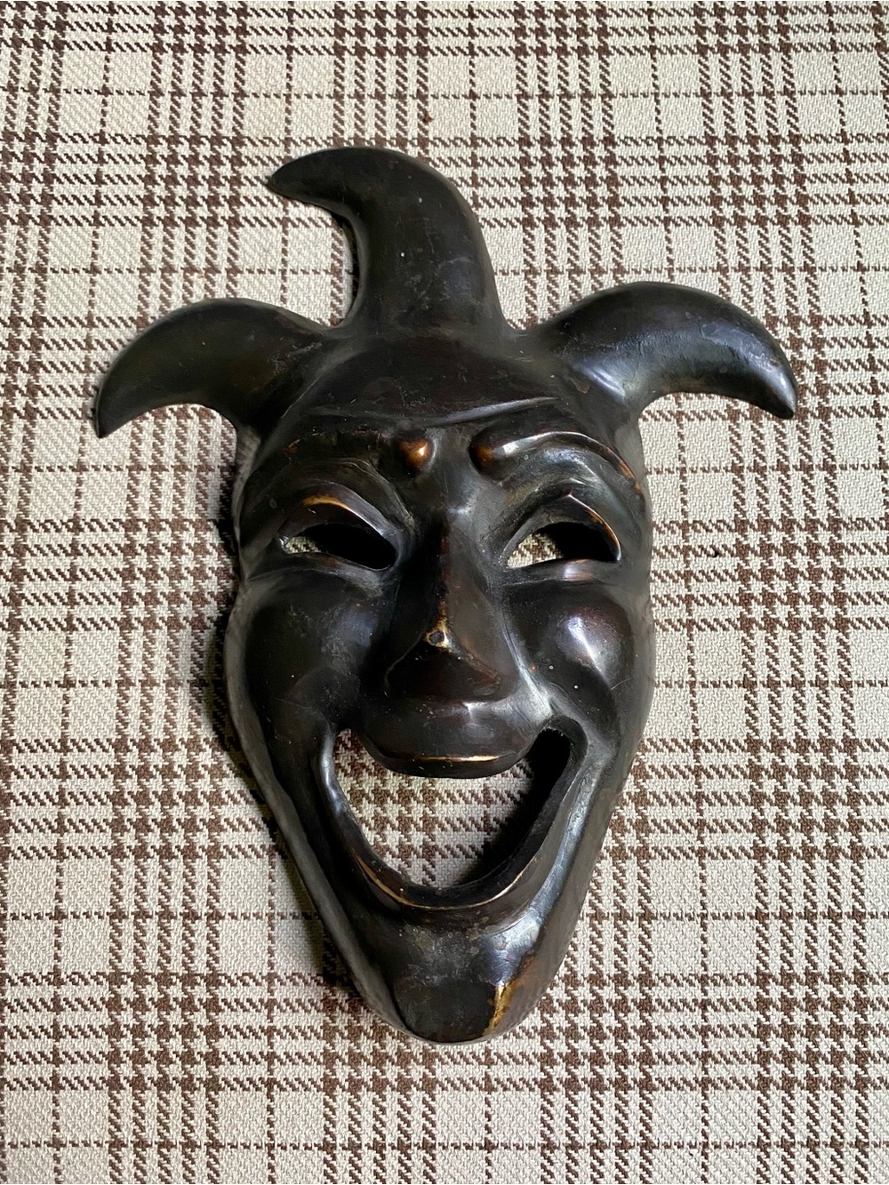 Black Jester Wall Mask - Decorative Home Art